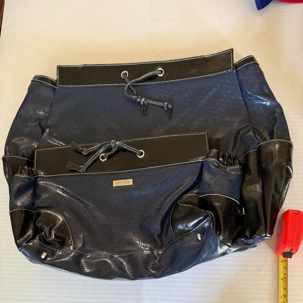 Lot 2 MICHE Prima Shells Janice & Janelle Navy Blue Embossed Magnetic Purse Cove - Picture 9 of 10